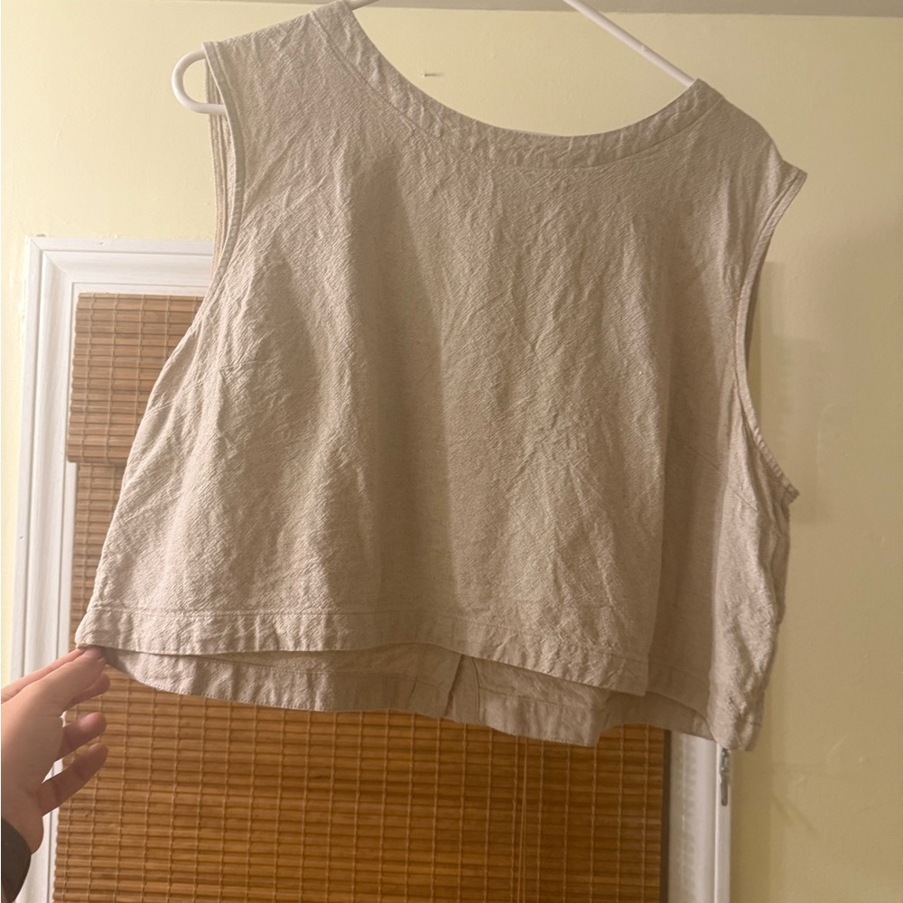 a new day Cream Sleeveless Muscle Tee